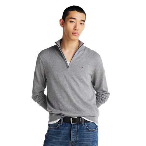 Tommy Hilfiger Essential Cotton Zip Mock
